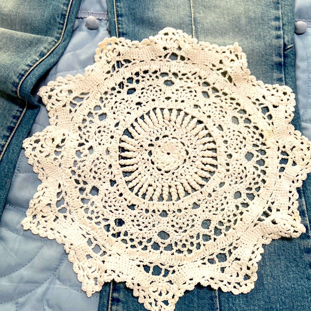 Handmade crocheted doily